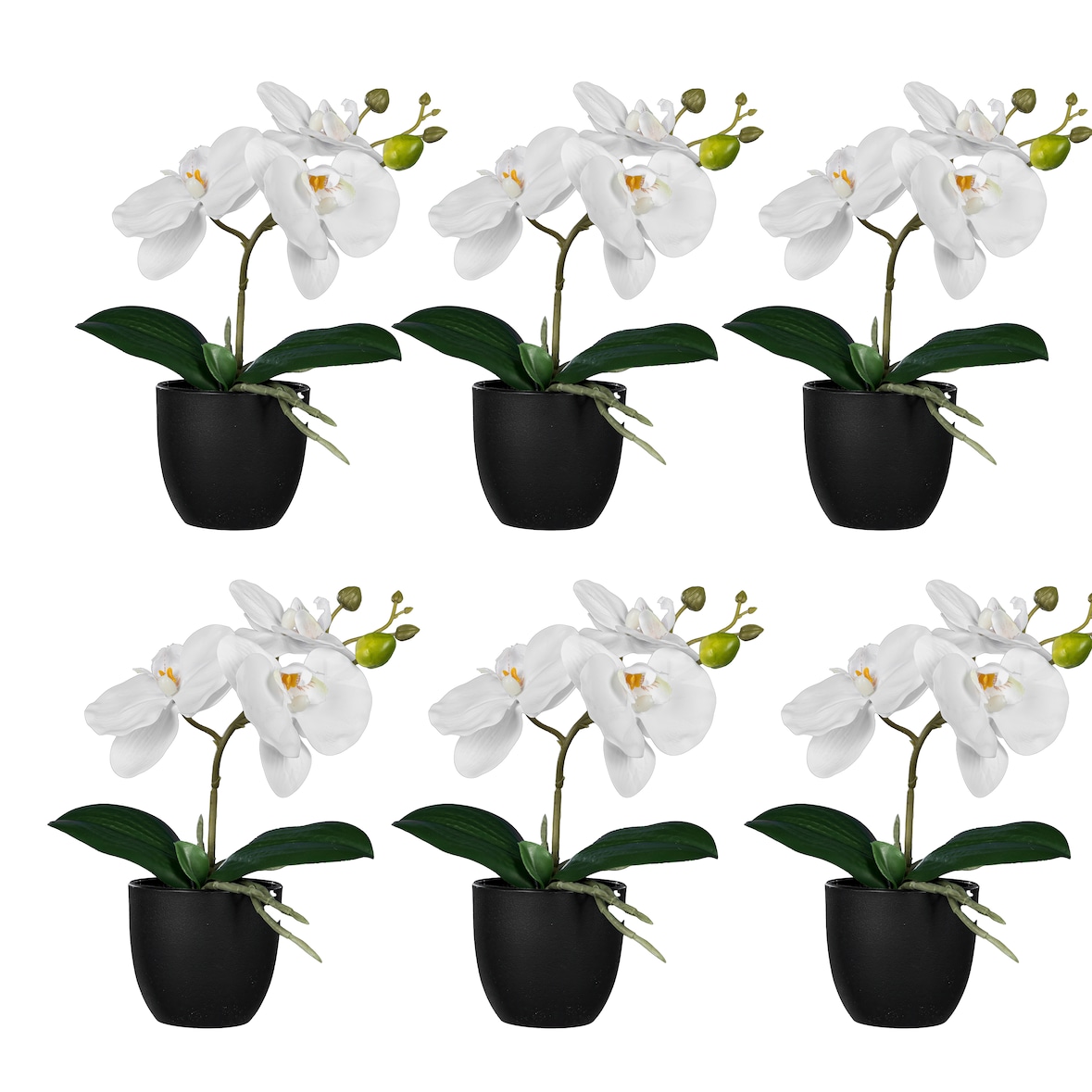 CREATIV green künstliche Pflanze Orchidee, 23cm, pink, im 6er Set