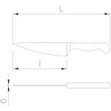 thumbnail of Cuchillo cocinero cebollero Henckels 200x41x3 mm.