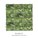 thumbnail of Bonerva | Jardín Vertical Artificial Bahamas | Pack 3 Piezas 100x100 Cm (3m²) | Planta artificial decoración oficina, hotel, restaurante | MAL1217