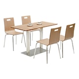 thumbnail of Besucherstuhl Oslo  | Sitzschale Eiche HPL | stapelbares Stahlgestell Konferenzstuhl