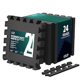 thumbnail of Fitness mat 30x30 cm zwart/24-delige set