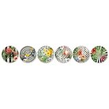 thumbnail of Excelsa lot de 6 plats apéritifs Tropical Chic porcelaine 15x2x15 cm multicolore
