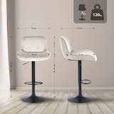 thumbnail of Barhocker Solon Schwarz creme/Samt