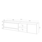 thumbnail of TV-Schrank, Lowboard, 212x50x35 cm, Für TV-Geräte bis zu 80", Elektrokamin XXL, Beige