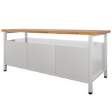 thumbnail of PROREGAL Werkbank Giant Rhino mit Ablagefach + 6 Schubladen + Regalfach | HxBxT 84x170x60cm | Traglast v | Lichtgrau/Anthrazitgrau