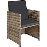thumbnail of tectake Rattan Sitzgruppe Bilbao inkl. Schutzhülle 4+4+1 - Farbe Natur - Outdoor Möbel - Polyrattan Garten Lounge