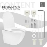 thumbnail of LuxeBath Wand-WC spülrandlos 49 cm kurz Weiß – Tiefspüler Keramik, Tornadospülung, Nano, WC-Sitz Softclose abnehmbar