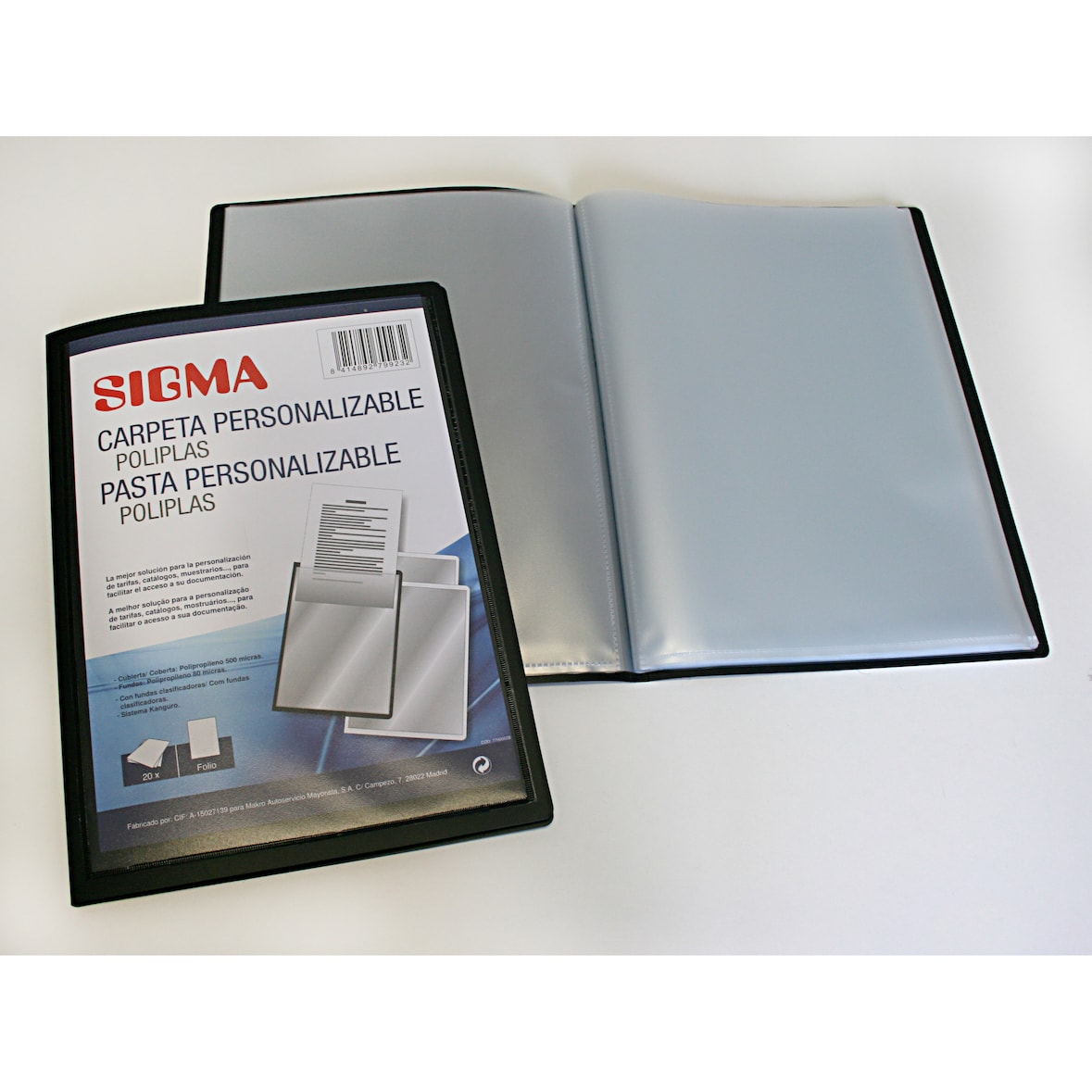 Carpeta de 20 fundas personalizable tamaño folio