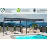thumbnail of Weide Deluxe | Pergola Voll Aluminium freistehend | 3,6 x 7,2 M | Lamellendach anthrazit