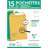 thumbnail of Clairefontaine 450x Versandtaschen haftklebend 162x229mm/C5 90g - Braun 74215C