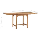 thumbnail of vidaXL Gartentisch Ausziehbar (110-160)x80x75 cm Massivholz Teak