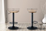 thumbnail of 4er Set Barhocker SUZON - Holz Natura 41x38.5x56 cm | Barstuhl Höhenverstellbar Drehbar Tresenhocker Tresenstuhl Kneipenhocker Kneipenstuhl