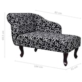 thumbnail of vidaXL Chaise longue stof zwart en wit
