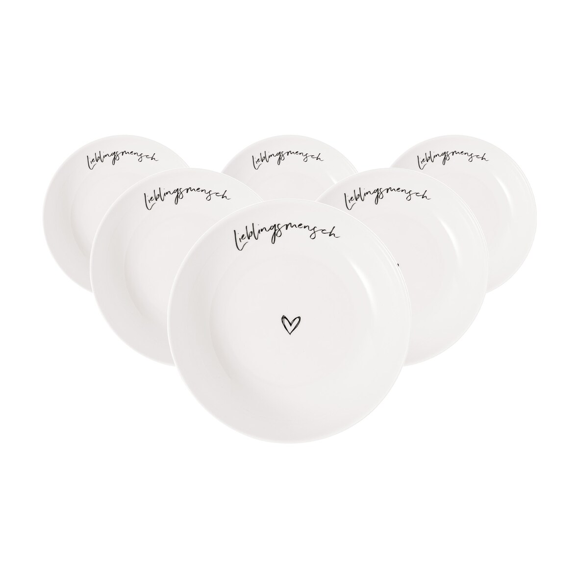 Villeroy & Boch Statement Schale Lieblingsmensch ø 18,7 cm 6er Set