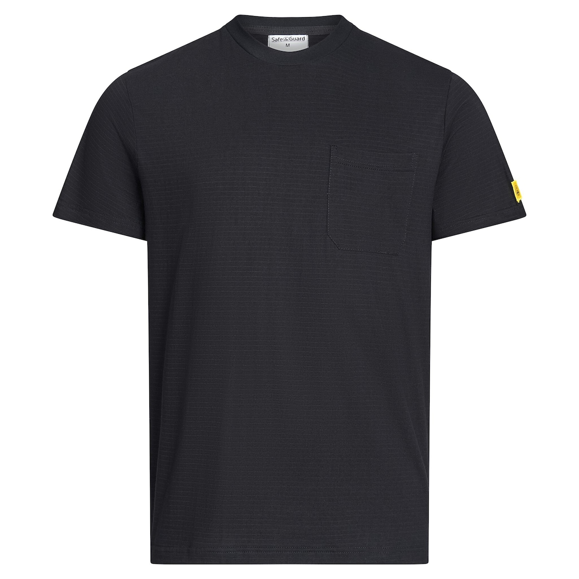 ESD-T-Shirt mit Brusttasche, rundhals, 150g/m², schwarz, 4XL
