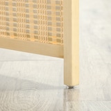 thumbnail of HOMCOM biombo de 4 piezas de bambú separador de ambientes plegable con 2 estantes extraíbles divisor de habitaciones dormitorio 180x180 cm natural