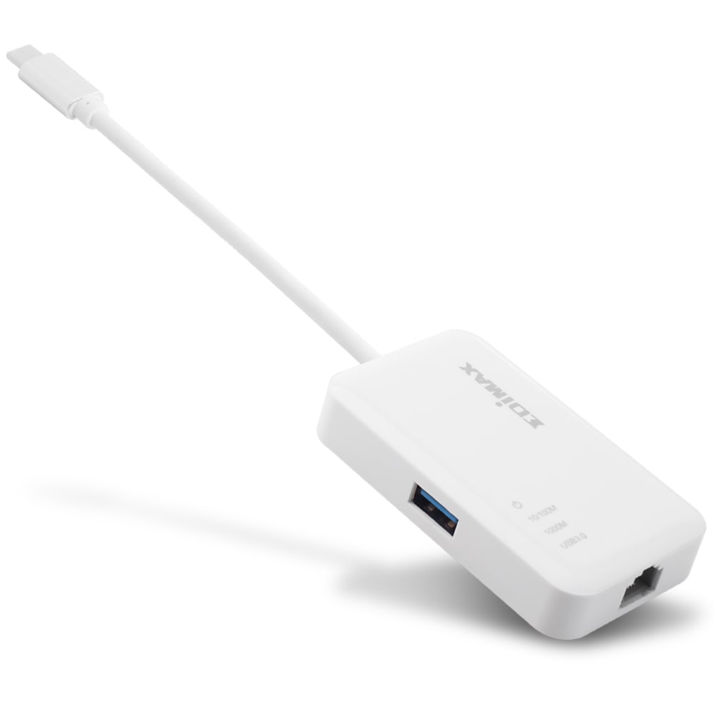 Edimax USB-C Hub auf 3 Port USB 3.0 + Gigabit Ethernet Anschluss