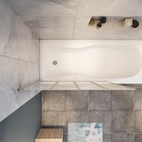 thumbnail of AICA Mampara de Bañera 4 Hojas Plegables Vidrio Templado 4mm Perfil Gris Mate Tamaño:(990-1000)x1400mm