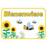 thumbnail of Schild Bienenwiese waagerecht A2 Rückseite selbstklebend
