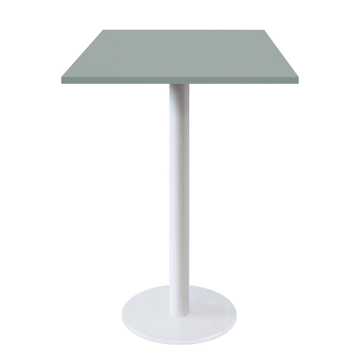 Restootab - Mange-debout Rome pied blanc 60x60cm gris medio