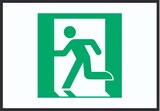 thumbnail of Rettungsweg links Symbol A4 (210x297mm) Schild