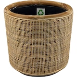 thumbnail of NATURN LIVING Maceta Seca de Ratán Rubio - ø 31 x 29 cm - Jardinera Sostenible con Interior de Plástico Reciclado Impermeable - Marrón Claro