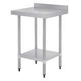 thumbnail of Vogue Edelstahl Arbeitstisch mit Aufkantung und Regalboden 90 x 60cm