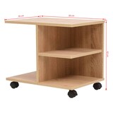 thumbnail of vidaXL Beistelltisch mit Rollen 50×35×42 cm Eichenbraun