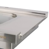 thumbnail of Cleiton® Mesa de Entrada Derecha para Lavavajillas de Cúpula de Acero Inoxidable con 1 Seno 800x750x880 mm | Fregadero | Pica Industrial con patas