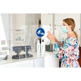 thumbnail of Exacompta 67022E Hinweisschild, Hände desinfizieren, PVC, selbstklebend und rutschfest, 20 cm - Blau