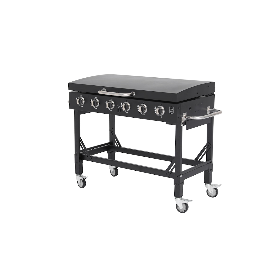METRO PROFESSIONAL 6-Hauptbrenner Gasgrill Dayton, Grillfläche 53 x 108 cm, fahrbar, Schutzabdeckung, Stahl, schwarz