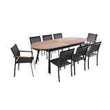 thumbnail of Ensemble table extensible 220/280 cm et 10 chaises de jardin