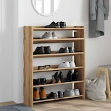 thumbnail of vidaXL Schoenenrek 80x25x100 cm bewerkt hout artisanaal eikenkleur
