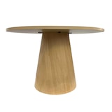 thumbnail of Table à manger scandinave ronde 120 cm effet bois clair