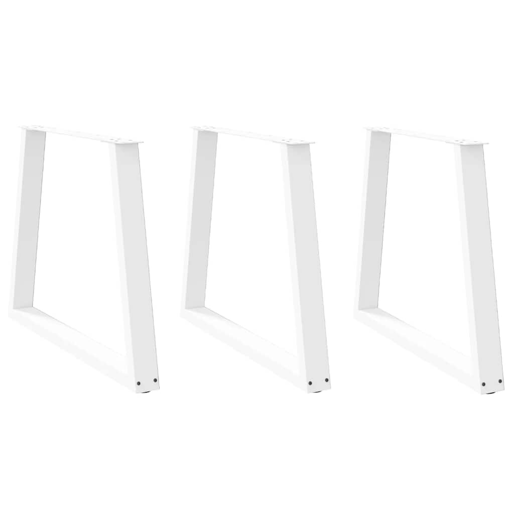 vidaXL Esstisch Beine V-Form 3 Stück Weiß 80x(72-73,3) cm Stahl