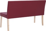 thumbnail of Sitzbank PHIL 139,5 cm Weinrot Kunstleder | Küchenbank Esszimmerbank Flurbank mit Rückenlehne