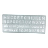 thumbnail of Rheita Schriftschablone, transparent, 10 mm Schrifthöhe, A-Z und 0-9