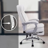 thumbnail of Cadeira de escritório XL Troy em imitação de pele branco