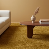 thumbnail of Teppich Wohnzimmer Hochflor Einfarbig Weich Flauschig Waschbar Strapazierfähig Schlafzimmer Läufer Gold 80x250 cm – SPREE von Kadima Design