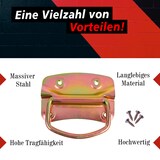 thumbnail of PRIOstahl Kistengriff Griff 1 Stück Gelb 100 x 70mm + Befestigungsschrauben aus Stahl für Truhe Box