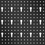 thumbnail of tectake Panel perforado para herramientas JONAH con ganchos y soportes - Juego de 6 negro/rojo
