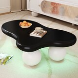 thumbnail of Cloud Style Couchtisch 95x32 cm mit LED-Beleuchtung – Wolkenform-Design in Schwarz/Weiß, stilvoller Tisch für Wohnzimmer und Homeoffice