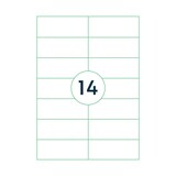 thumbnail of Universele A4 etiketten 25 vel 105x42,4 mm TRANSPARANT, voordeelpak: 3x 25 vel