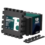 thumbnail of Fitness mat 30x30 cm zwart/18-delige set