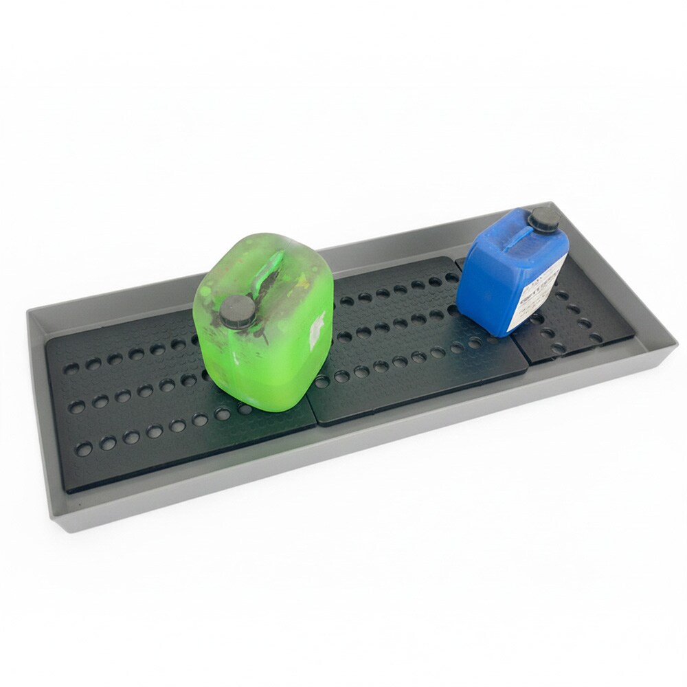 Bac de rétention 60l avec caillebotis-plast'up rotomoulage - GRIS