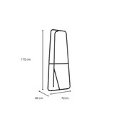 thumbnail of Portant vêtements d'angle en métal gris tubulaire 72x170cm