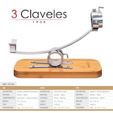 thumbnail of 3 Claveles 01744 - Soporte Jamonero Basculante en Bambú y Cabezal Giratorio en Acero