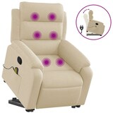 thumbnail of vidaXL Massagesessel mit Aufstehhilfe Creme Stoff