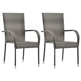 thumbnail of Helloshop26 - Conjunto de comedor de jardín exterior de 3 piezas muebles grises 02_0013620