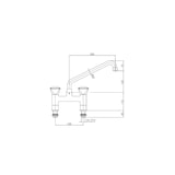 thumbnail of Combisteel mengkraan met 2-gats uitloopkraan
